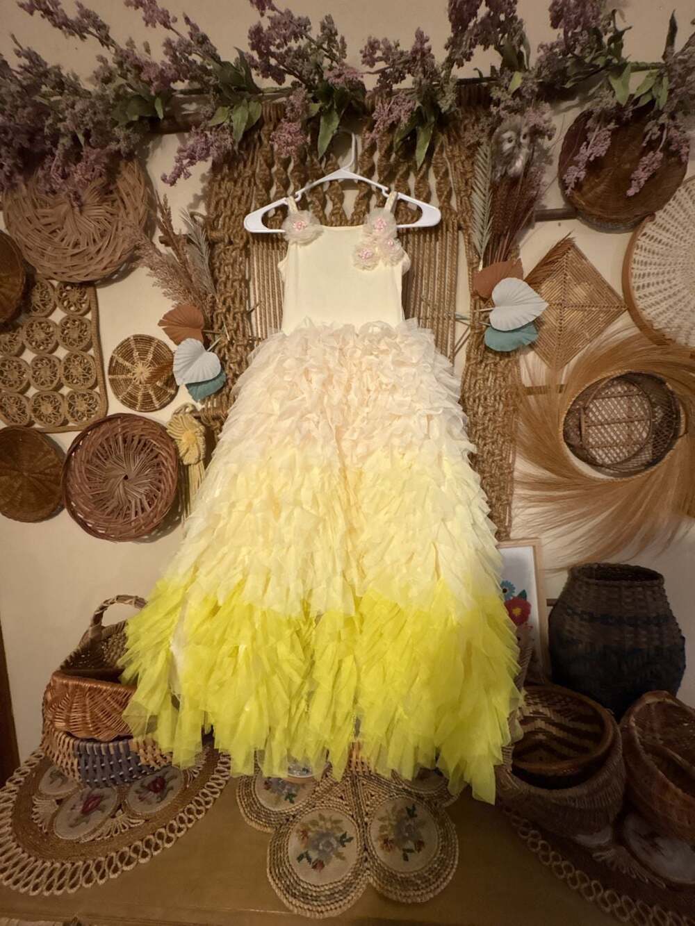 Dollcake Sundown Frock Yellow Ombre Special Occasion Girls Dress